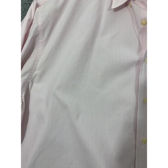 PENINSULA CLUB 2XL 18-18.5 80's Two Ply 100% Combed Cotton Pink Dress Shirt FLAW - Picture 6 of 10